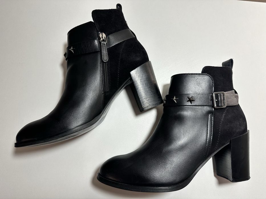 Шкіряні ботильйони напівчеревички tommy hilfiger