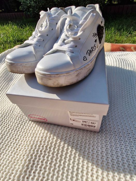 Buty sneakersy białe rozm. 38