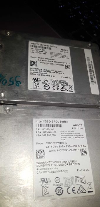 Накопичувач SSD Intel 540s 480Гб TLC SSDSC2KW480H6