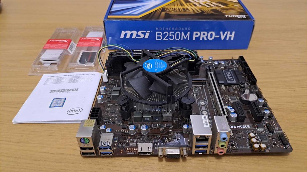 Motherboard MSI + CPU i3 + 2x4GB DDR4 + Gráfica RX560 4GB + Fonte Bronze 450W