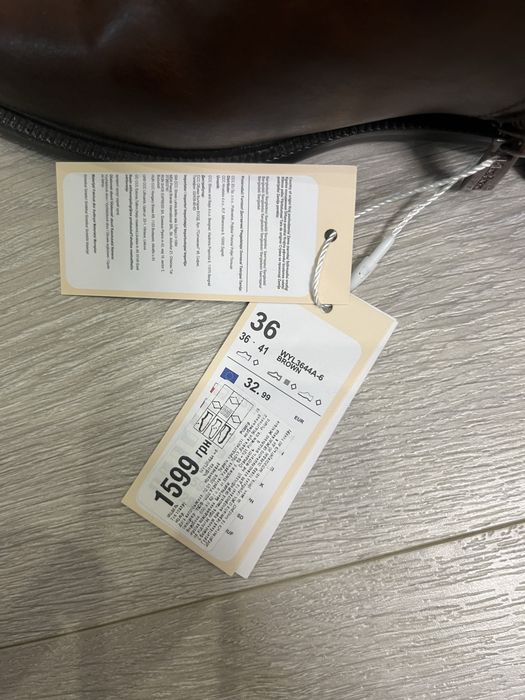 Черевики коричневі 36 розмір демисезон. Екошкіра