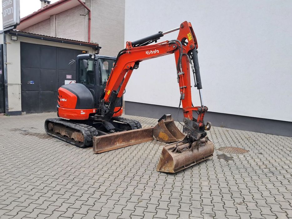 Kubota u48-4 waga 5t TON skarpówka hydrauliczna * 2019r * oświetlenie *dodatkowe linie hydrauliczne 2 łyżki lusterka minikoparka u55 u48 kx57 u50 jcb cat yanmar wacker sprawna  KUBOTA U48-4 koparka gąsienicowa 2019r. 3200mth skarpówka hydrauliczna