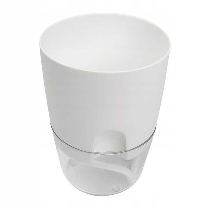 Doniczka biała z regulowanym nawadnianiem 8,2 cm zestaw 10