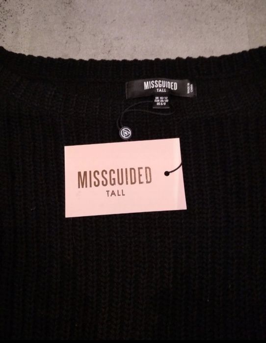Missguided czarny sweterek r.38/40 nowy z metką