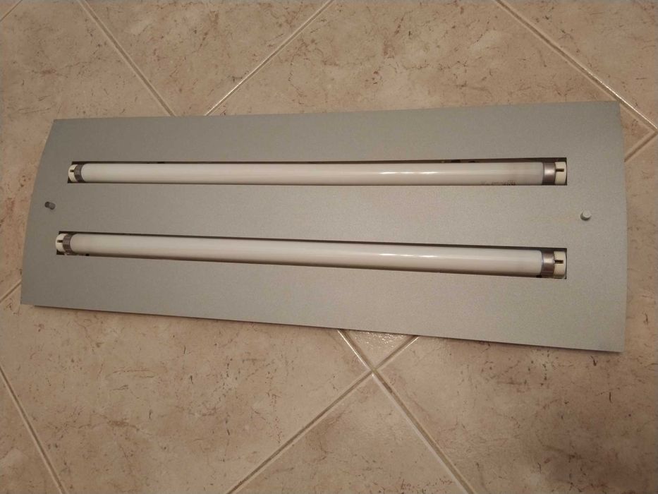 Candeeiro Painel para Teto de Cozinha Look Inox com Lâmpadas extra