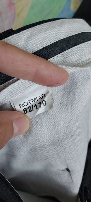 Spodnie męskie na kant garniturowe od garnituru S M  Letter