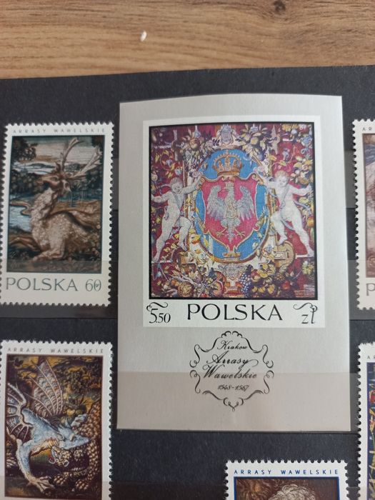 Znaczki Polska – komplet „Arrasy Wawelskie” 1973 r. – czyste