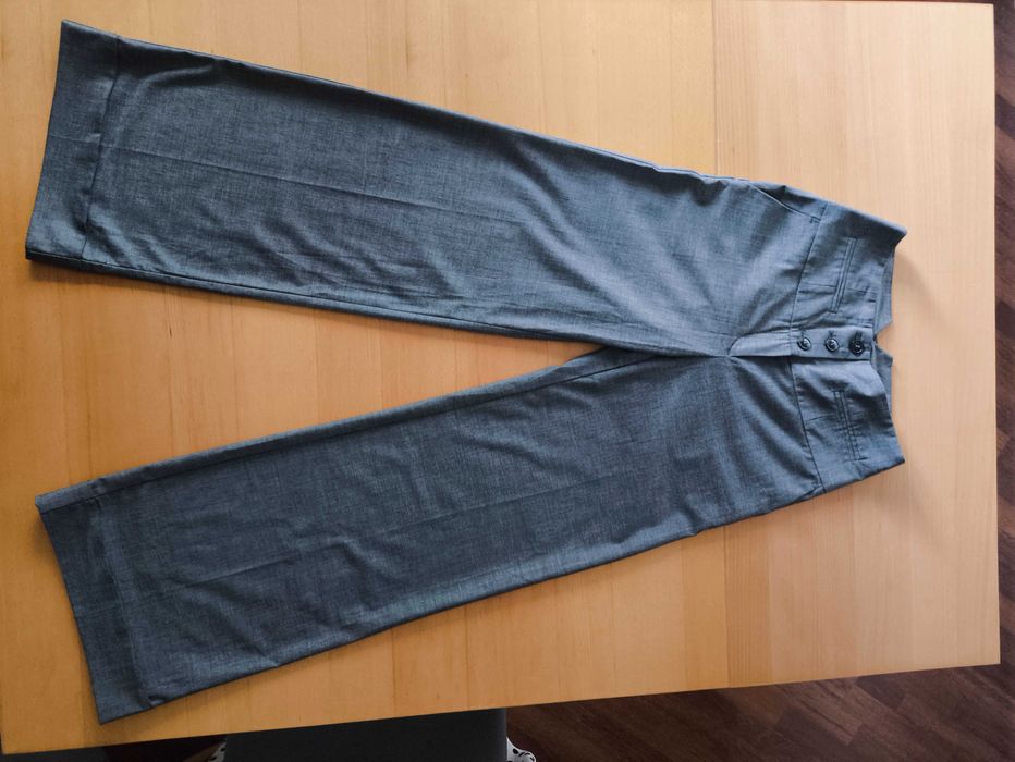 Szare, eleganckie spodnie H&M, rozmiar 34