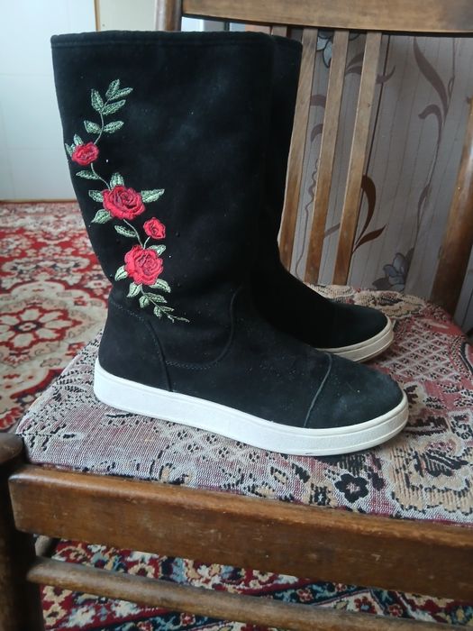 сапожки на меху женские