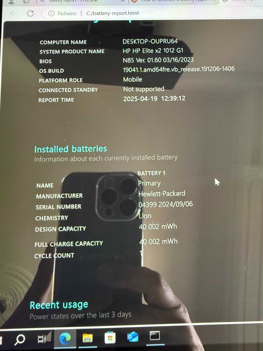 HP Elite X2 1012 G1 " LTE" (12'' - - 8 GB RAM - 256 GB SSD - Intel HD)