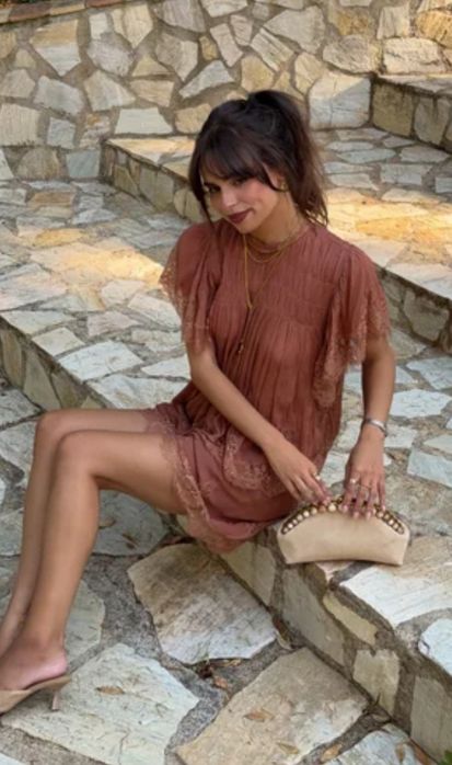 Zara Set Komplet Bluzka + szorty z koronką S/M viral