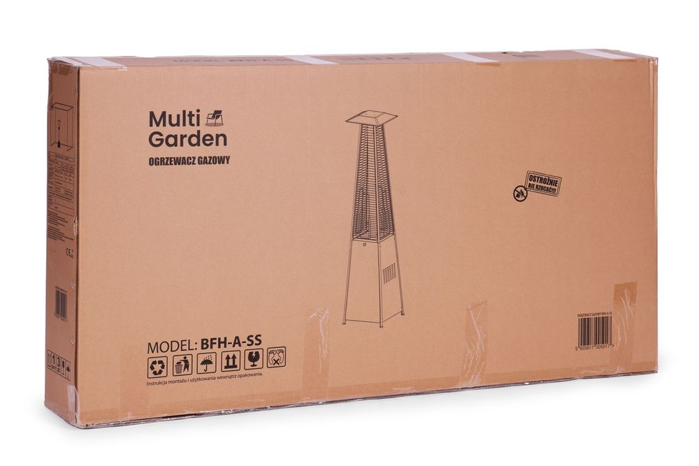 Ogrzewacz parasol gazowy grzejnik 13 kW srebrny reduktor pokrowiec