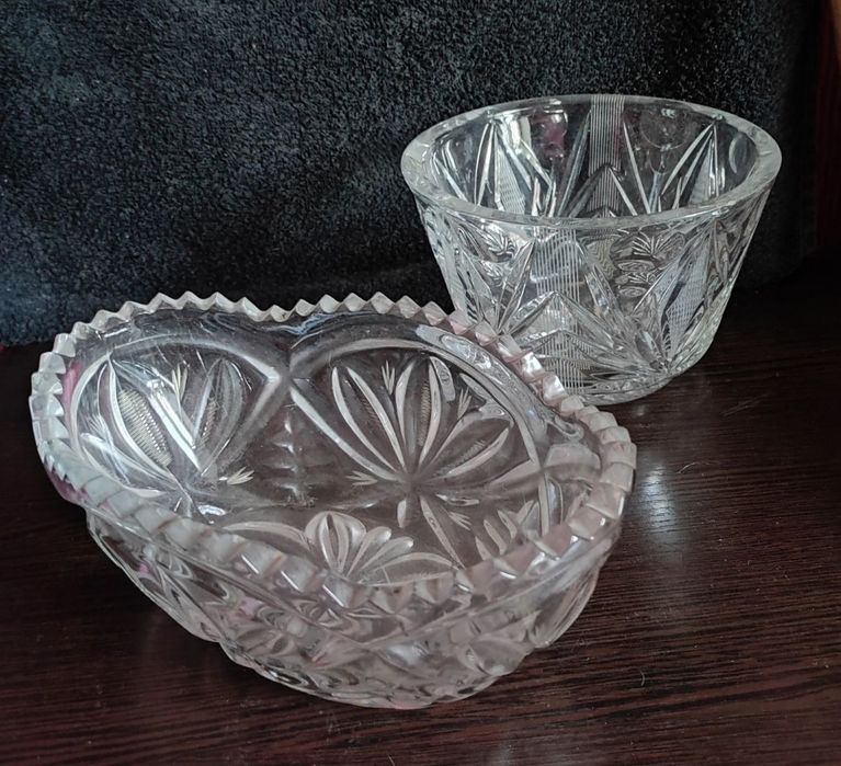 Вазы хрусталь ладья бочонки стаканы салатники