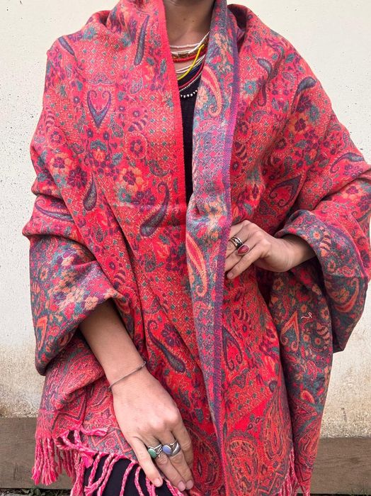 Szal duży oversize Indie