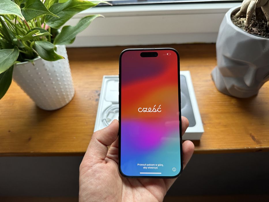  Apple iPhone 15 Pro 128GB Black Titanium I Bateria 90% I j. Nowy