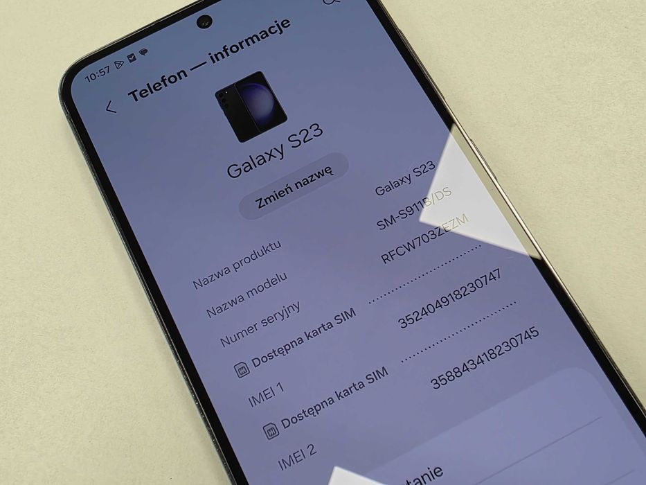 Samsung Galaxy S23 Dual SIM/ 8GB/ 128GB/ Phantom Black/ Grade B do C+/ + ładowarka/ technicznie OK/ GW 12 MSC