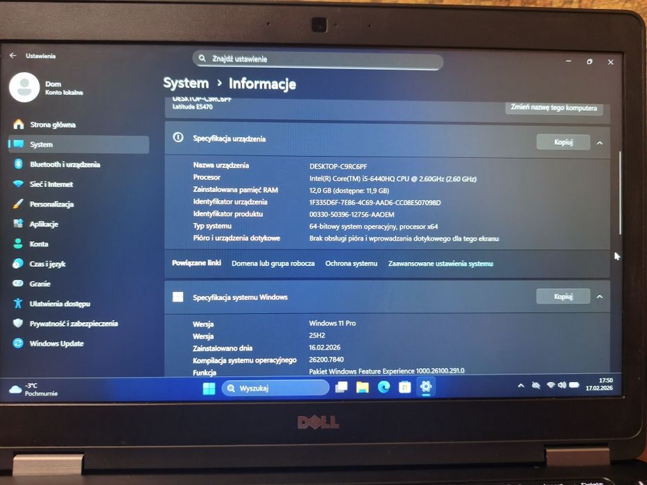 Dell latitude e5400 i5 6440hq 256/12GB z dedykowaną kartą graficzną