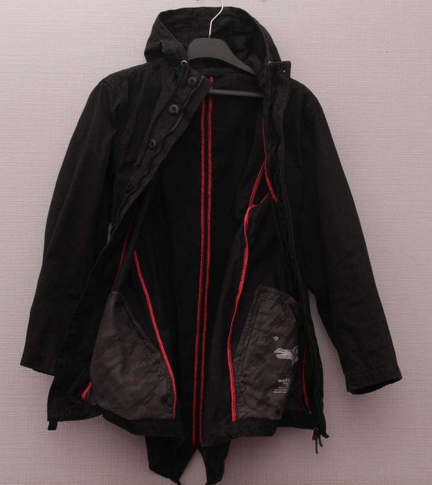 Maharishi Uniform S парка из хлопка укороченый рукав свободный крой