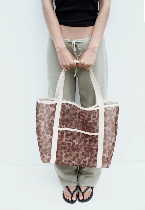 Zara torebka panterka shopper