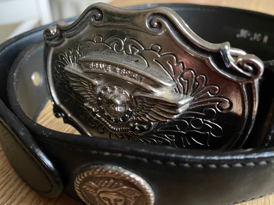 Pasek   Kowbojski z Klamra  " BRAVE & SPIRIT"