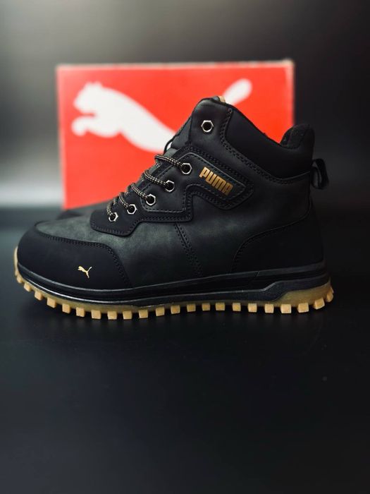 Ботинки кроссовки Puma размеры 40-46/ кожаные кросовки зима до -31°