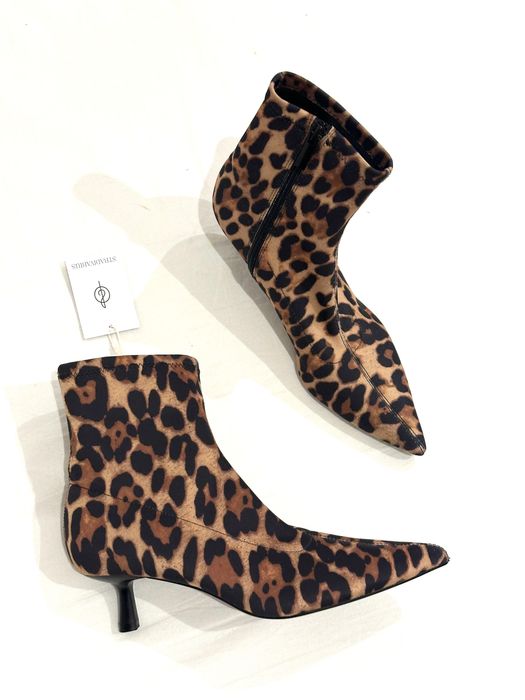 STRADIVARIUS botki na obcasie kitten kaczuszka panterka print NOWE 36