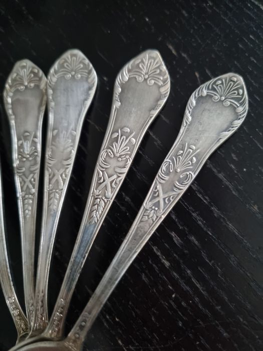 Posrebrzane łyżeczki zestaw Hefra Fraget Met 60