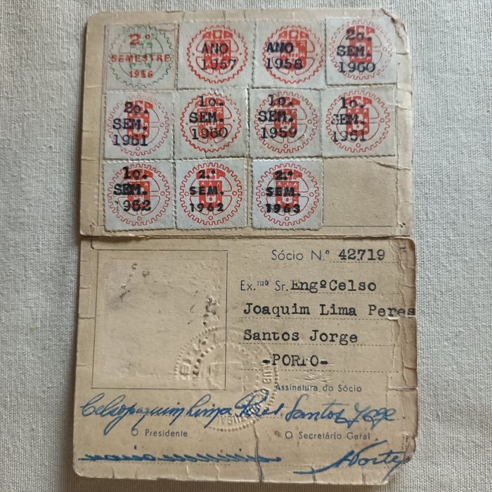 Cartão de identidade automóvel club português