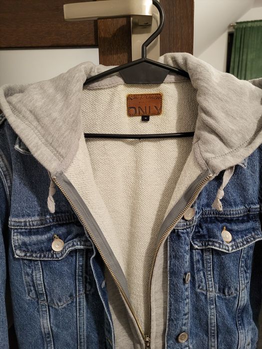 Jeansowa kurtka z wszytą bluza - Only rozm. M