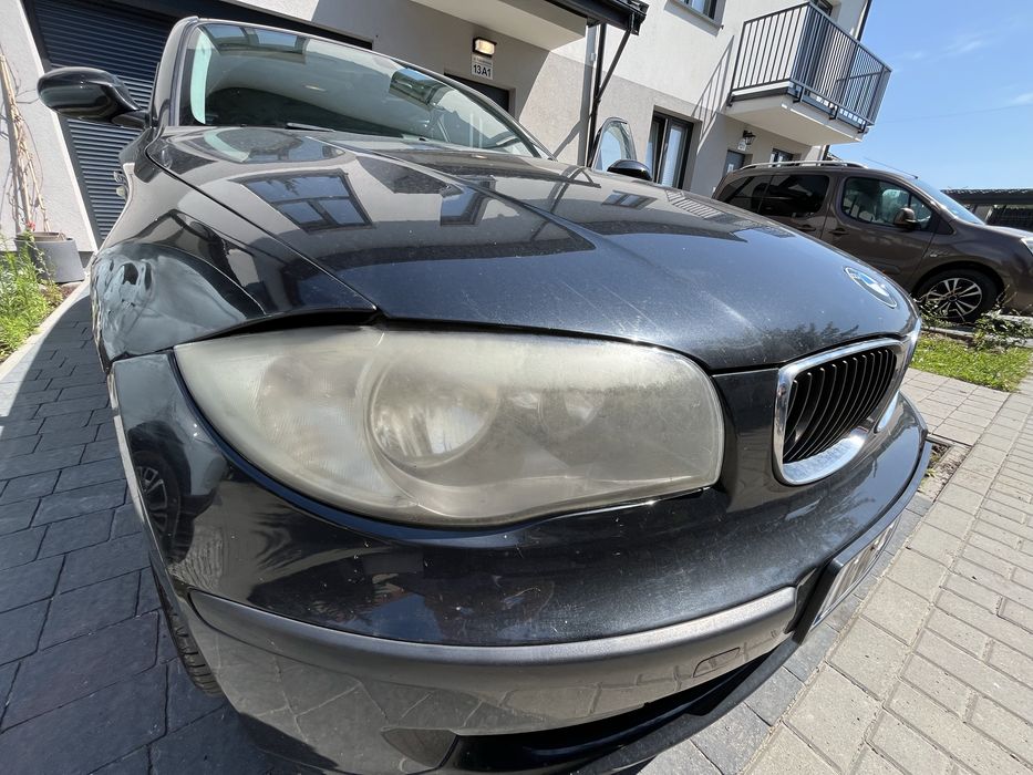 Bmw seria 1 e87 z 2007 czarne  poj 2,0 mox 130kw