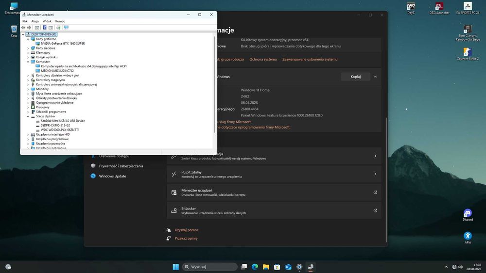 Komputer i5 9600k GTX 1660 SUPER + mysz i klawiatura