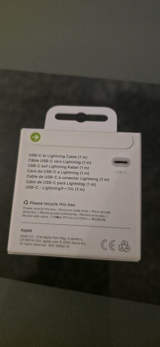 Kabel usb-c lighting Apple oryginał nowy !!!
