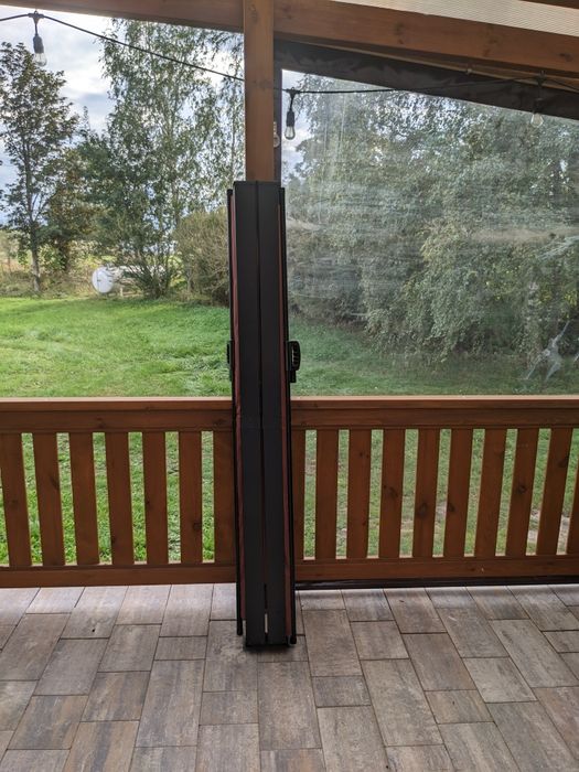 Markiza boczna zwijana na taras 180x600cm+ Gratis stelaż do parasola