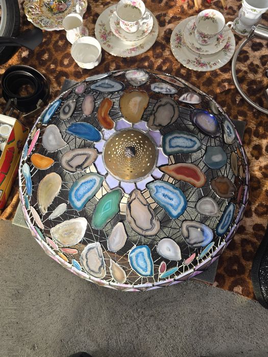 Lampa,plafon tifany kamień polszlachetny