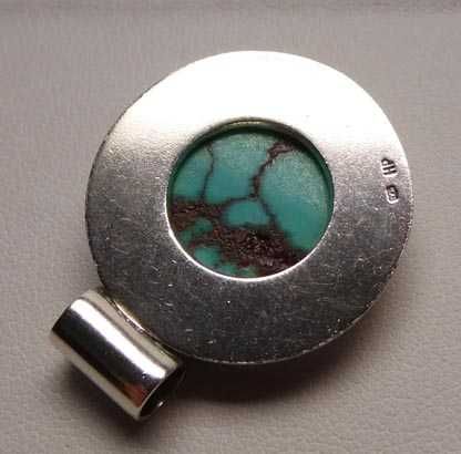 Srebrna zawieszka turkusowa ozdoba