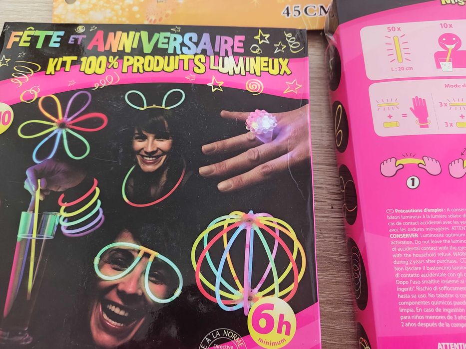 Kit 100 adereços luminosos glow e Led para eventos