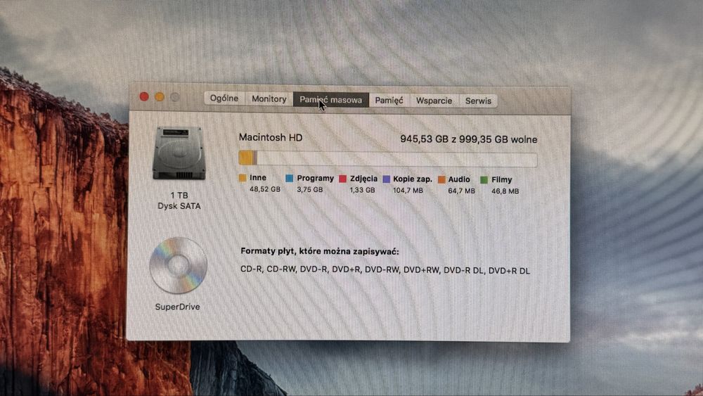 Apple iMac 24 2009 Dysk 1 TB Intel Core 2 Duo