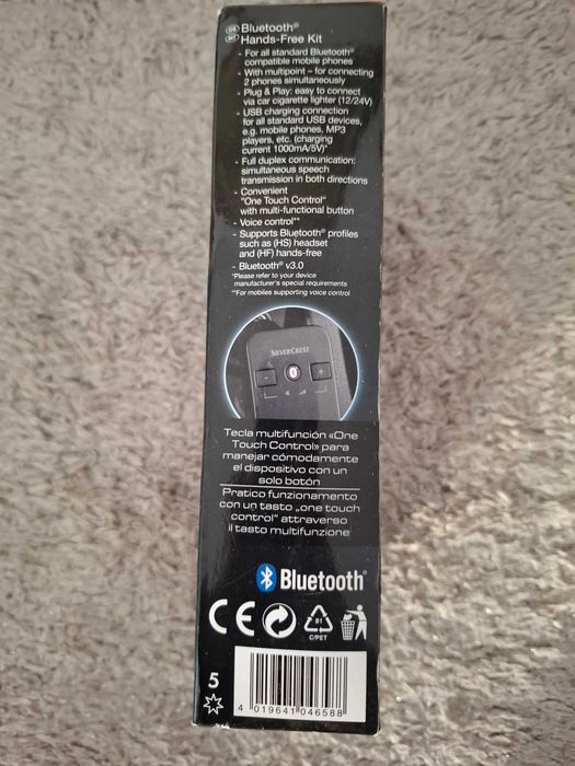 Dispositivo mãos-livres bluetooth Silvercrest