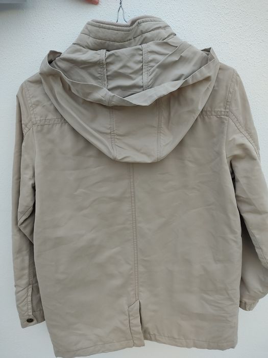 Impermeável /Casaco parka bege, Massimo Dutti- NOVO