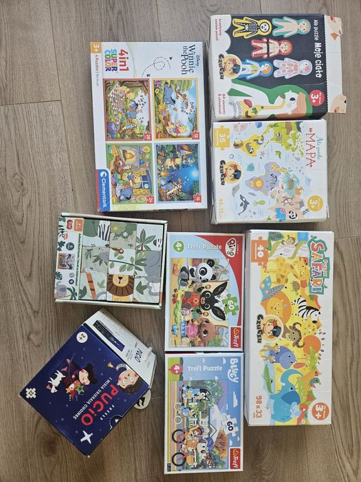 8 pudełek puzzle dla dzieci czuczu bluey