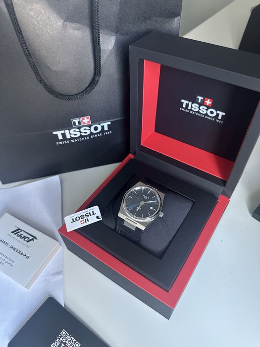 Tissot PRX 40mm granatowy stan idealny