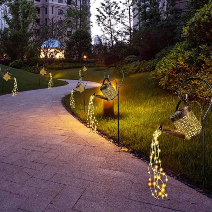 LAMPA Ogrodowa Solarna KONEWKA LED Wbijana Z Czujnikem OZDOBA Girlanda