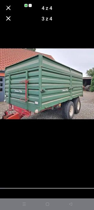 Przyczepa tandem warfama na 3 strony wywrotka 8 ton