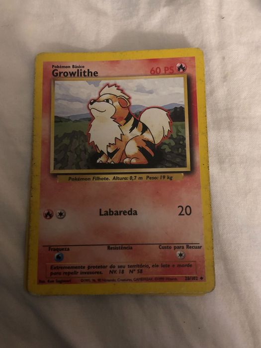Cartas Pokémon vários pokemons