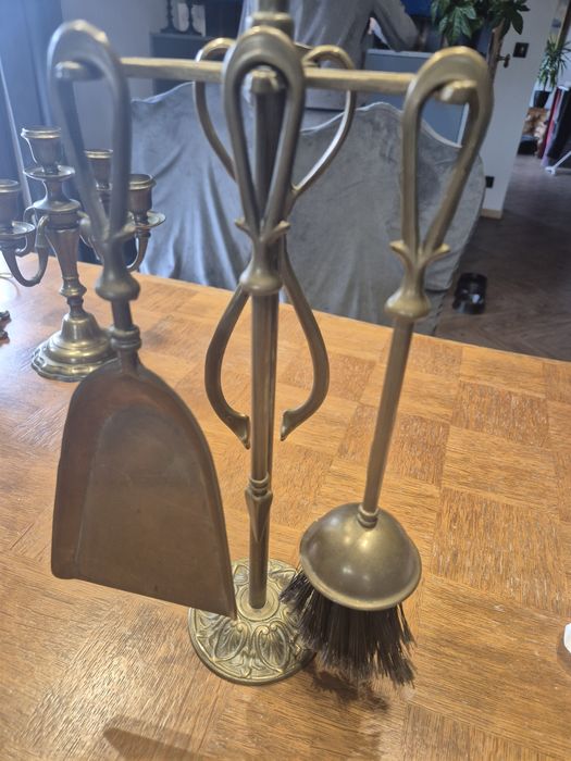 Zestaw do czyszczenia kominka  mosiężny