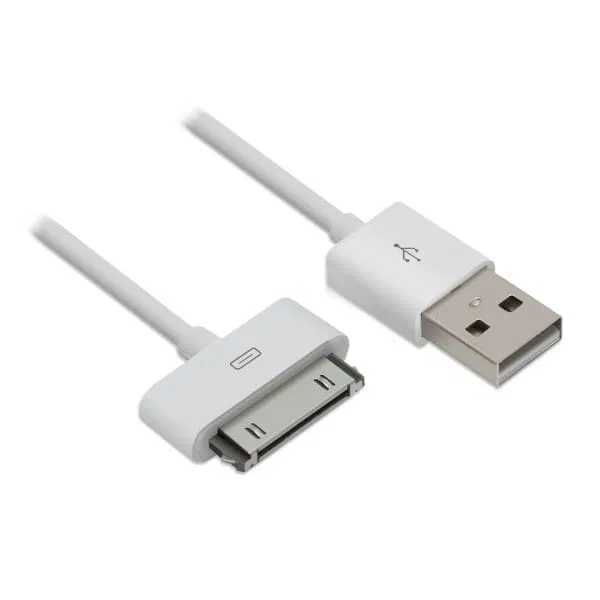 2 sztuki Kabel Ładowarka Usb Do Iphone 4 4S Ipod Ipad 1 2 3 (Biały)
