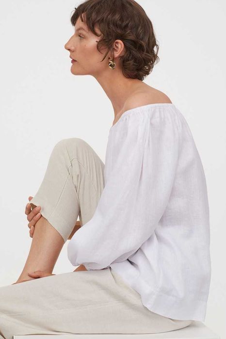 Blusa/ Camisa/Top 100% linho H&M Premium