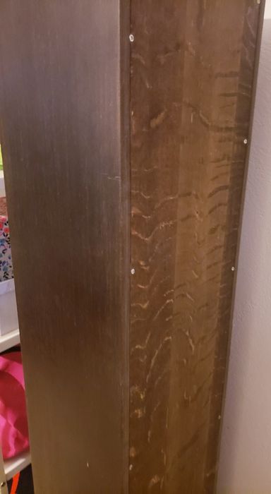 Móvel wengue prateleiras vidro 152 altura contraplacado maritimo