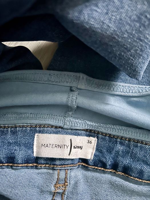 Jeansy ciążowe 36, dwie pary, H&M,Sinsay