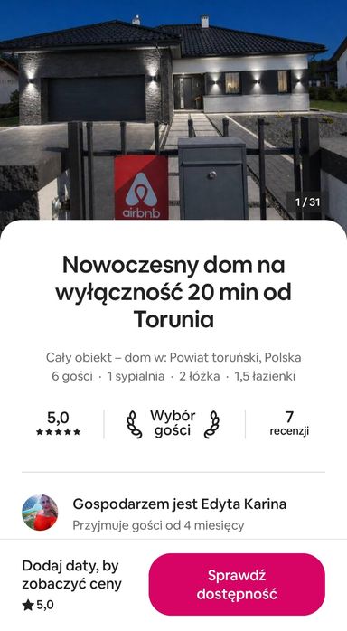 Nowoczesny dom na wyłączność 20 minut od Torunia